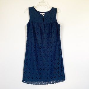 Land’s End Canvas Eyelet Navy Dress
